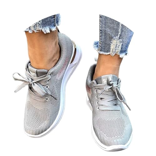 Sneaker Damen Canvas Freizeitschuhe Flach Modische Turnschuhe Freizeitschuhe Outdoor Sportschuhe Bequeme Breite Füße Weichen Sohlen Schnürhalbschuhe Stiefel Vintage Zipper Knöchel Lederschuhe von Generisch