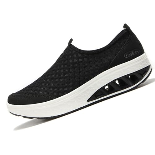 Sneaker Damen Canvas Plateau Schnürsenkel Schuhe Trachten Sneaker Damen Freizeit Elegant Atmungsaktive Vermascht Freizeitschuhe Herbst Winter Arch Support Cowboystiefel Plateau Schnürsenkel Schuhe von Generisch