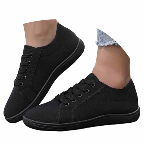 Sneaker Damen Flache Paare Stoffschuhe Schnürsenkel Sneakers rutschfeste Freizeit Damenschuhe Weite H Walkingschuhe Fitness Running Shoes Arbeitsschuhe Trachtenschuhe von Generisch