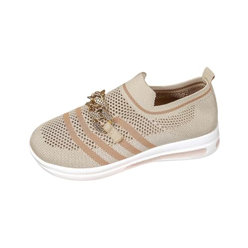 Sneaker Damen Laufschuhe Damen Joggingschuhe Trekkingschuhe Freizeitschuhe Fitness Schuhe Walkingschuhe Sportschuhe Strickschuhe Trainingsschuhe Fitness Schuhe Mesh Atmungsaktiv Bequeme Leichte von Generisch