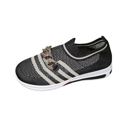 Sneaker Damen Laufschuhe Damen Joggingschuhe Trekkingschuhe Freizeitschuhe Fitness Schuhe Walkingschuhe Sportschuhe Strickschuhe Trainingsschuhe Fitness Schuhe Mesh Atmungsaktiv Bequeme Leichte von Generisch