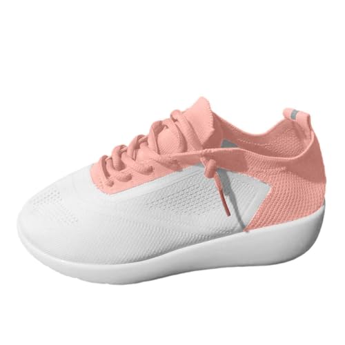 Sneaker Damen Netzstoff Modische Laufschuhe Sport Freizeit Turnschuhe Schnürung Bequem Schuhe Sportschuhe Freizeitschuhe Lauflernschuhe Fashion Gym Fitness Walkingschuhe von Generisch