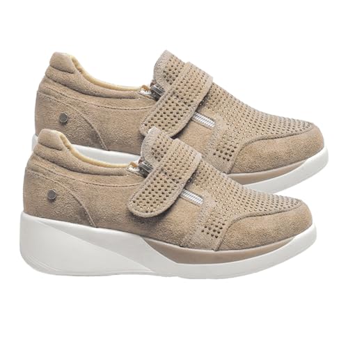 Sneaker Damen Plateau Sportschuhe Breite Füße Einzelneschuhe Rutschfest Freizeitschuhe mit Zip Walkingschuhe Weichen Bequem Trainerschuhe Stilvoll und Schön Laufschuhe Sommer Ausflug Joggingschuhe Sneaker Damen Plateau Sportschuhe Breite Füße Einzelneschuhe Rutschfest Freizeitschuhe mit Zip Walkingschuhe Weichen Bequem Trainerschuhe Stilvoll und Schön Laufschuhe Sommer Ausflug Joggingschuhe von Generisch