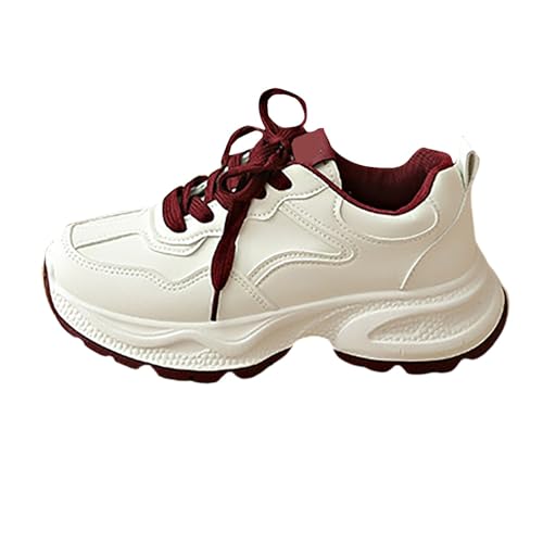 Sneaker Damen Retro Chunky Dad Schuhe Leichte Walkingschuhe Modische Leder Sportschuhe Atmungsaktive Turnschuhe Bequeme Plateau Sneaker Erhöhung Damenschuhe für Alltag & Spaziergänge von Generisch