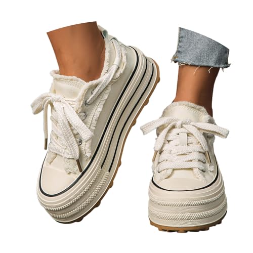 Sneaker Damen Retro Plateau Schuhe Klassische Canvas Tennisschuhe Einfarbig Modische Sneakers Wanderschuhe Casual Shoes Freizeitschuhe Walking Bequeme Damenschuhe Herbstschuhe Sneaker Damen Retro Plateau Schuhe Klassische Canvas Tennisschuhe Einfarbig Modische Sneakers Wanderschuhe Casual Shoes Freizeitschuhe Walking Bequeme Damenschuhe Herbstschuhe von Generisch