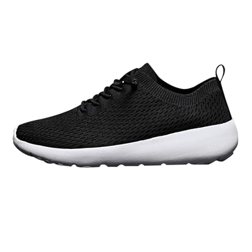 Sneaker Damen Schwarz, Turnschuhe Mit Absatz Damen Plateau Mesh Sportschuhe Atmungsaktiv Orthopädische Weichen Sohle Laufschuhe Freizeit Sneaker Joggingschuhe Rutschfest Trekking- & Wanderschuhe 1 von Generisch
