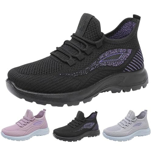 Sneaker Damen Schwarz Laufschuhe Atmungsaktive Mesh Sportschuhe Breite Füße Tennisschuhe Workout Trainerschuhe Cross-Training Joggingschuhe rutschfest Trekkingschuhe Athleisure Turnschuhe Sneaker Damen Schwarz Laufschuhe Atmungsaktive Mesh Sportschuhe Breite Füße Tennisschuhe Workout Trainerschuhe Cross-Training Joggingschuhe rutschfest Trekkingschuhe Athleisure Turnschuhe von Generisch