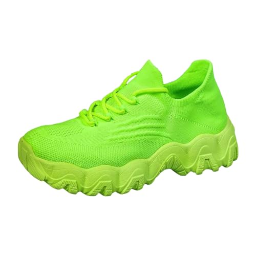 Sneaker Damen Weiss, Turnschuhe Für Damen Plateau Luftpolster Joggingschuhe Leichter Sportschuhe Weiches Chunky Laufschuhe Trainer Sportschuhe Rutschfest Traillaufschuhe Einfarbig Freizeitschuhe von Generisch