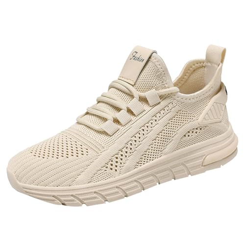 Sneaker Damen Weiss Atmungsaktiv Sportschuhe Turnschuhe Ultraleicht Plateauschuhe Mesh Sport Schuhe Fitnessschuhe Wanderschuhe Low-Top Sommerschuhe Damenschuhe Running Fitness Walkingschuhe von Generisch