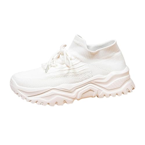 Sneaker Damen Weiss Orthopädische Atmungsaktive Mesh Joggingschuhe Einfarbig Walkingschuhe Dicker Sohle Sommerschuhe Rutschfest Sportschuhe Weichen Bequem Trainerschuhe Athleisure Wanderschuhe Sneaker Damen Weiss Orthopädische Atmungsaktive Mesh Joggingschuhe Einfarbig Walkingschuhe Dicker Sohle Sommerschuhe Rutschfest Sportschuhe Weichen Bequem Trainerschuhe Athleisure Wanderschuhe von Generisch