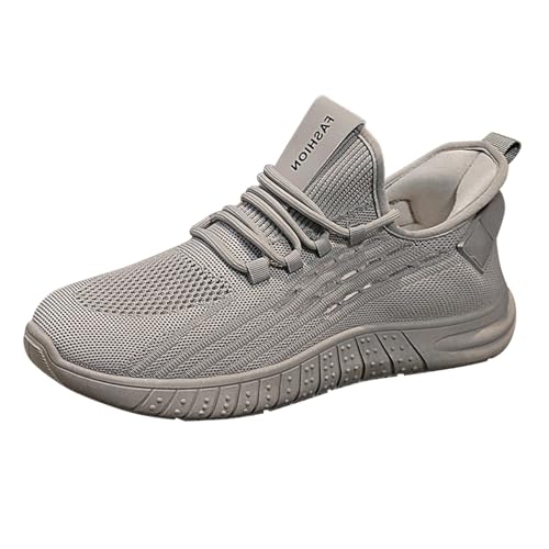 Sneaker Herren Atmungsaktiv Laufschuhe rutschfest Turnschuhe Breite Füße Bequeme Sportschuhe Leichte Walkingschuhe Flache Sohle Fitnessschuhe Freizeit Schnürschuhe Gym Fitness Running Shoes von Generisch