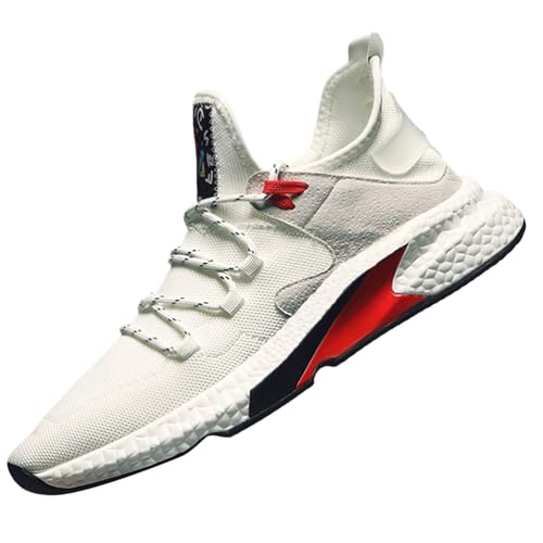 Sneaker Herren Chunky Mesh Laufschuhe Atmungsaktiv Schnürschuhe Weiche Sohle Freizeitschuhe Fashion Stoffschuhe Leichtgewichts Walkingschuhe Breite Füße Arbeitsschuhe Lässig Trekkingschuhe von Generisch