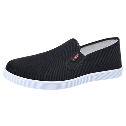 Sneaker Herren Klassische Freizeit Sportschuhe Segeltuch Segelschuhe Extra Weit Stoff Flachschuhe Weiche Sohle Skate Walkingschuhe Männer Outdoor Loafers Leichte Fashion Laufschuhe von Generisch