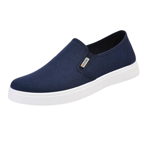 Sneaker Herren Klassische Freizeit Sportschuhe Segeltuch Segelschuhe Extra Weit Stoff Flachschuhe Weiche Sohle Skate Walkingschuhe Männer Outdoor Loafers Leichte Fashion Laufschuhe von Generisch