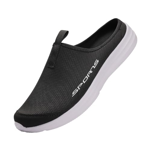 Sneaker Herren Laufschuhe für Damen Herren Leichte Schuhe mit offener Rückseite Wanderschuhe Atmungsaktive Hausschuhe Geschlossene Zehensandalen Freizeitschuhe Sommerschuhe Leichtgewichts (Grey, 47) von Generisch