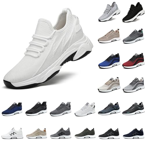 Sneaker Herren Mesh Turnschuhe Herren rutschfest Sportschuhe Leichtgewichts Tennisschuhe Atmungsaktiv Outdoor Walkingschuhe Straßenlaufschuhe mit Innensohle Rot_01 43 von Generisch