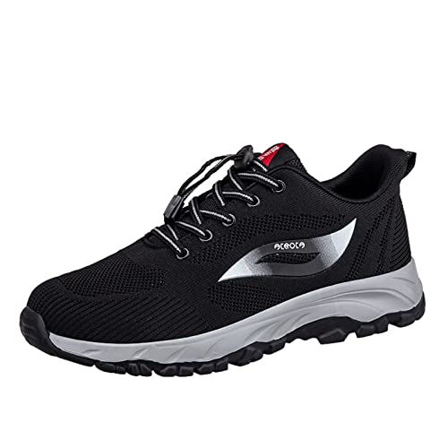 Sneaker Herren Schuhe Sportschuhe Fashion Leichtgewichts Atmungsaktiv Straßenlaufschuhe Slip on Sneaker Herren Bequeme Mesh Freizeitschuhe Schnürsenkel Ohne Binden Sportschuhe von Generisch