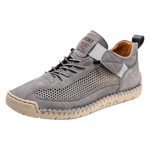 Sneaker Herren Schwarz Walkingschuhe Atmungsaktive Mesh Herrenschuhe Große Größe Sportschuhe Breite Füße Wanderschuhe rutschfest Freizeitschuhe Athleisure Trainerschuhe Bequem Trekkingschuhe von Generisch