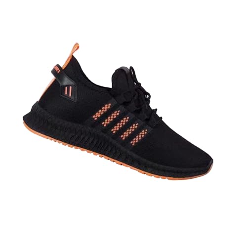 Sneaker Herren Schwarz Walkingschuhe Atmungsaktive Mesh Trainerschuhe Breite Füße Joggingschuhe Weichen Bequem Freizeitschuhe Workout Laufschuhe Cross-Training Einzelneschuhe Lässige Turnschuhe von Generisch