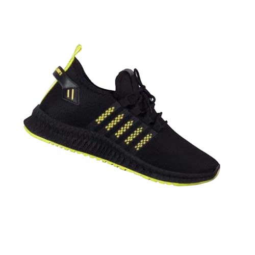 Sneaker Herren Schwarz Walkingschuhe Atmungsaktive Mesh Trainerschuhe Breite Füße Joggingschuhe Weichen Bequem Freizeitschuhe Workout Laufschuhe Cross-Training Einzelneschuhe Lässige Turnschuhe von Generisch