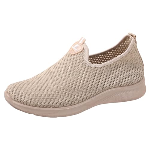 Sneaker Herren Turnschuhe Laufschuhe Trekkingschuhe Wanderschuhe Freizeitschuhe Sportschuhe Leichtgewichts Trainingsschuhe Mesh Atmungsaktiv Basketball Tennis Sport Running (Khaki, 40) von Generisch