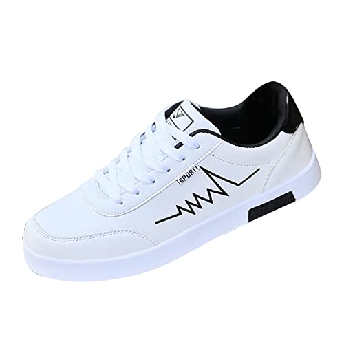 Sneaker Herren Turnschuhe Trainer Mesh Warme Atmungsaktive Stoffschuhe rutschfeste Herrenturnschuhe Tennisschuhe Trainingsschuhe Atmungsaktiv (White, 40) von Generisch