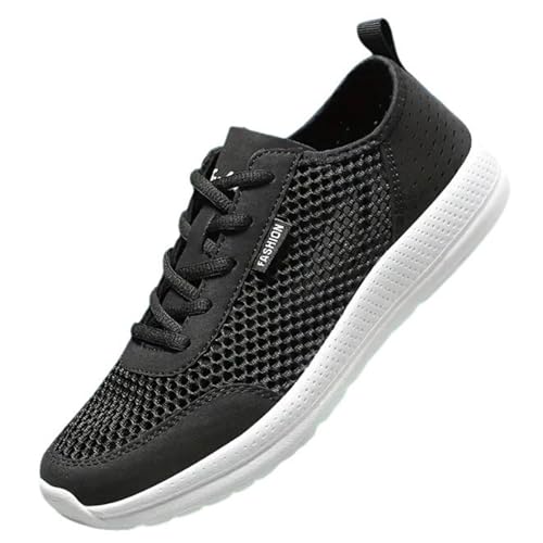 Sneaker Herren Turnschuhe leichte Sneakers für Herren Tennisschuhe Trainingsschuhe Atmungsaktiv (White, 46) von Generisch