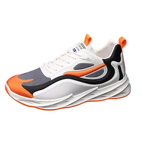 Sneaker Herren Turnschuhe rutschfeste Unisex Erwachsene Jugend Outdoor Sneakers Mode Laufschuhe Walkingschuhe Outdoor Fitness (Orange, 38) von Generisch