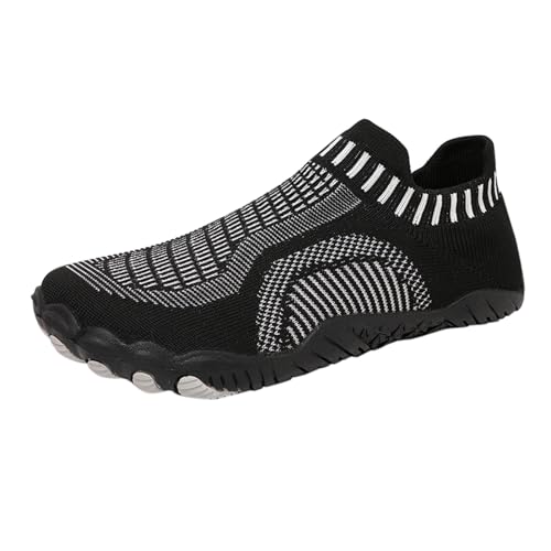 Sneaker Herren Wasserschuhe,Laufschuhe Atmungsaktiv Herren,Einfarbige rutschfeste Flach,Slip-On Fliegen Gewebte,Tracing Schuhe Strand Schwimmschuhe,Sportschuhe von Generisch