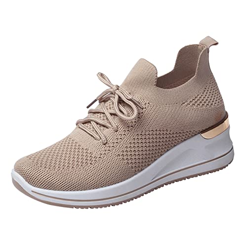 Sneaker Slip on Damen Bequem Hallux Valgus Laufschuhe Leicht Shock Arch Support Freizeitschuhe Atmungsaktiv Vermascht Walkingschuhe Freizeit Breite Fuße Plantarfasziitis Weichen Sohlen Schuhe von Generisch