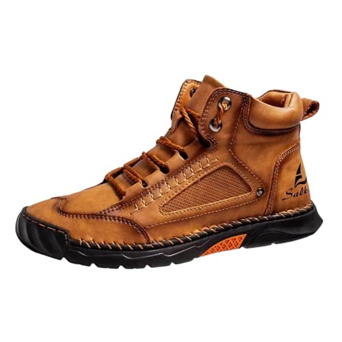 Sneaker & Sportschuhe Für Herren Leicht Atmungsaktiv Wanderstiefel rutschfest Laufschuhe Herren Sicherheitsschuhe Slip on Sneaker Sportschuhe Elastische Schnürsenkel Laufschuhen von Generisch