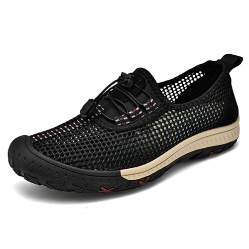 Sneakers für Herren, Slip-On-Komfort, atmungsaktiv, Herren-Wanderschuhe, rutschfest, schnell trocknend, Wandern, Walking, Wasserschuhe, Schwarz , 42.5 EU Sneakers für Herren, Slip-On-Komfort, atmungsaktiv, Herren-Wanderschuhe, rutschfest, schnell trocknend, Wandern, Walking, Wasserschuhe, Schwarz , 42.5 EU von Generisch
