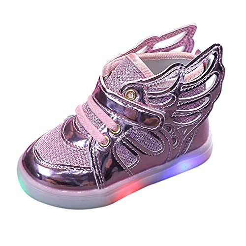 Sneakers mädchen Kinderschuhe Jungen Atmungsaktiv Sportschuhe mit Flügeln Leuchtschuhe rutschfeste Walkingschuhe Turnschuhe blinken licht Laufschuhe zum Laufen for Frühling Sommer und Herbst von Generisch