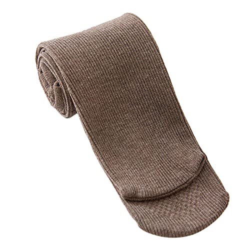 Socken Einfarbig Kinder Kinder Kind Gestrickte Fußballsocken Kniehohe Schlauchsocken Kleinkind Mädchen Uniformen Socken Baumwolle Niedlicher Sportstrumpf Für Jungen Mädchen Socken (Brown, 3-8 Years) von Generisch