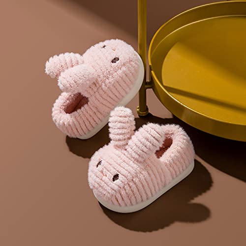 Socken Hausschuhe Kinder Mode niedlich Winter Jungen Hausschuhe flach weich warm bequem einfarbig Kaninchenform Pantoffeln (25 Toddler) von Generisch
