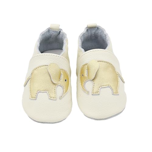 Sockenschuhe Baby, Krabbelschuhe Baby Sommer Babyschuhe Schuhe Barfussschuhe Lauflernschuhe Lederpuschen Lederschuhe Cosy Roots Barfußschuhe Kinder Für Mädchen Junge Kleinkind, Beige, M EU von Generisch