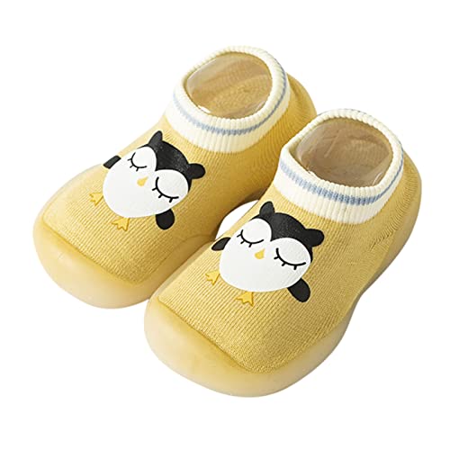 Sockenschuhe Baby Kinder, Krabbelschuhe Baby Schuhe Baby Schuhe Weicher Stricken Kinderschuhe Unisex Hausschuhe Antirutschsocken Haussocken mit Gummisohle von Generisch