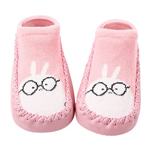 Sockenschuhe Baby Krabbelschuhe Lauflernschuhe Kinder Socke mit Gummisohle rutschfeste Hüttenschuhe Leichte Slip-on Turnschuhe Weiche Sohle Haussocken von Generisch