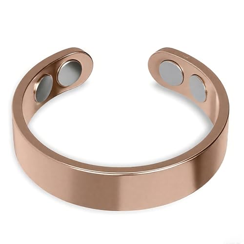 SöMni Ring Damen Wechseljahre, Magnetringe Damen, Offenes Design, Vital Ring gegen Stress & Schlafprobleme (Roségold*1) von Generisch
