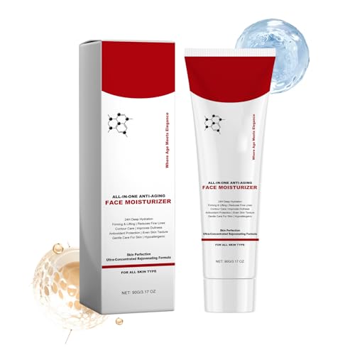 Sofort Wirksame Anti Aging Gesichtscreme,Retinol Feuchtigkeitscreme,Reduziert Falten,Feine Linien,Augenringe Und SonnenschäDen,Strafft Die Haut,Für Männer Und Frauen 90g (1PC, One Size) von Generisch