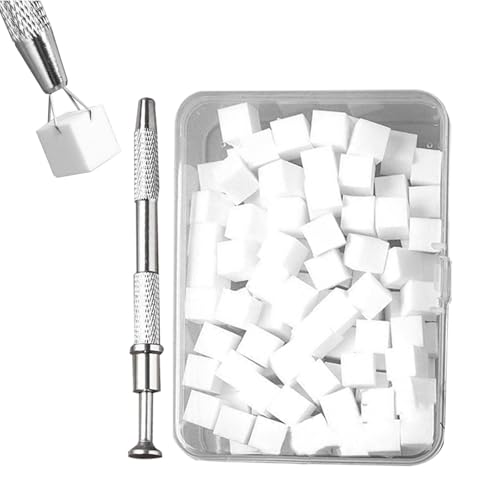 Soft Nail Sponges, 100PCS Design Sponges, Reusable Convenient Grabbing Pen, Portable Nail Polish Transfer Tools for Painting & Manicure at Home or Salon von Generisch