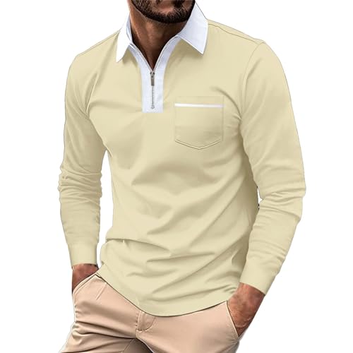 Softknit-Polo Herren Funktionsshirt Herren Leicht Mit Lässigem Kragen Arbeit Langarmshirt Pullover Männer Regular Tactical Shirt Atmungsaktiv Klassischer Outdoor Softknit-Polo Herren Funktionsshirt Herren Leicht Mit Lässigem Kragen Arbeit Langarmshirt Pullover Männer Regular Tactical Shirt Atmungsaktiv Klassischer Outdoor von Generisch