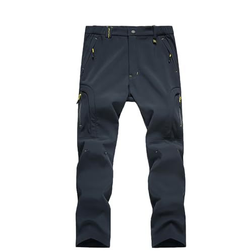 Softshell Hose Herren Outdoor, Thermohose Herren Winter Gefüttert, Outdoorhosen Very Große Größen Regenhosen Wasserdicht Windschutz Softshellhosen Klassischer Lässig Jogginghosen von Generisch