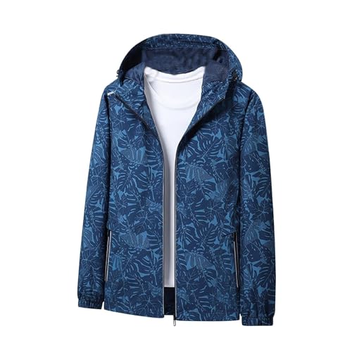 Softshelljacke Damen Große Größen, Regenjacke Damen Mit Aufdruck Lange Ärmel Wanderjacke Ultraleicht Funktionsjacke Dünne Outdoorjacke Wasserdicht Windbreaker Wanderjacke Loose Regenparka von Generisch