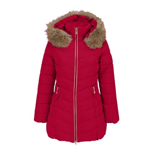 Softshellmantel Damen, Herbstjacke Damen Elegant, Wintermantel Lang Winterjacke Warm Winter Puffer Jacke Steppjacke Mit Kapuze Gesteppter Daunenjacke Mantel Steppmantel Parka Übergangsjacke von Generisch