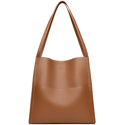 Solid Color Simple Shoulder Bag Crossbody Purse Bag For Women Taschen Schule Groß (Khaki, One Size) von Generisch