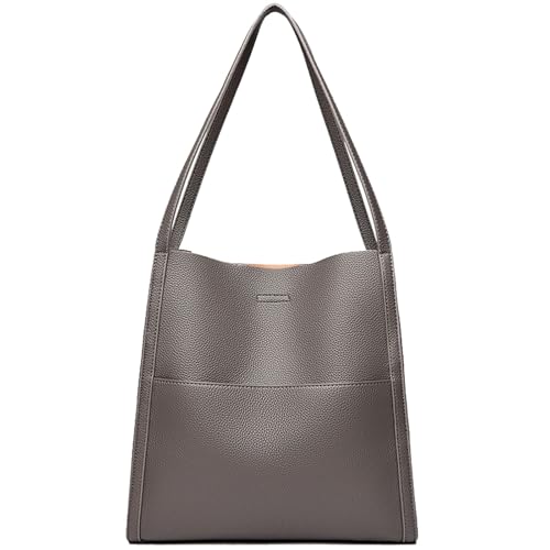 Solid Color Simple Shoulder Bag Crossbody Purse Bag For Women Taschen Set Mit Geldbeutel Damen (Grey, One Size) von Generisch
