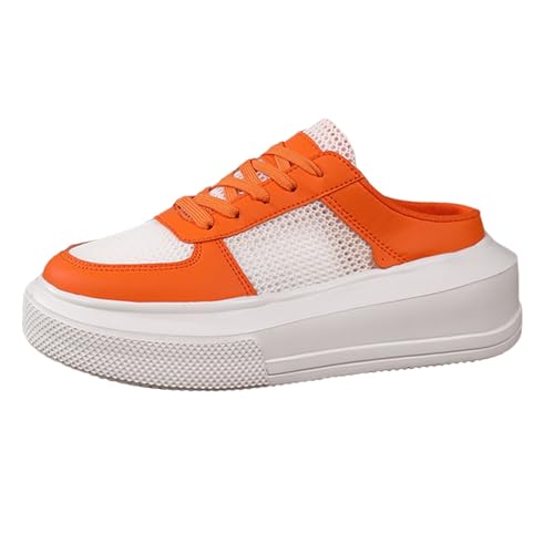 Sommer Clogs Herren, Gartenschuhe Damen/Herren Sommer Pantoletten Leicht Gummischuhe Weicher Clogs Gummi Gartenclogs Unisex Hausschuhe Mit Fußbett Aus Weichem Orange von Generisch