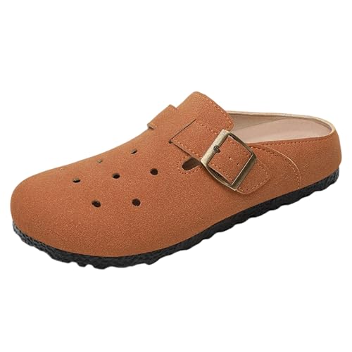 Sommer Hausschuhe Damen, Clogs Damen Hausschuhe Slip-On Kartoffelschuhe Kork-Fußbett Bequeme Pantoffeln Gartenschuhe Freizeitschuhe Mit Verstellbarer Schnalle Sandalen Leder Pantoletten 41 Sommer Hausschuhe Damen, Clogs Damen Hausschuhe Slip-On Kartoffelschuhe Kork-Fußbett Bequeme Pantoffeln Gartenschuhe Freizeitschuhe Mit Verstellbarer Schnalle Sandalen Leder Pantoletten 41 von Generisch