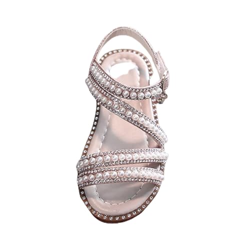Sommer Mädchen Sandalen Korean Edition Kleine Mädchen Perle Open Toe Prinzessin Schuhe Kleine Mittlere und Große Kinder Performance Schuhe Haus mit, rose, 11.5 UK Child X-Narrow von Generisch